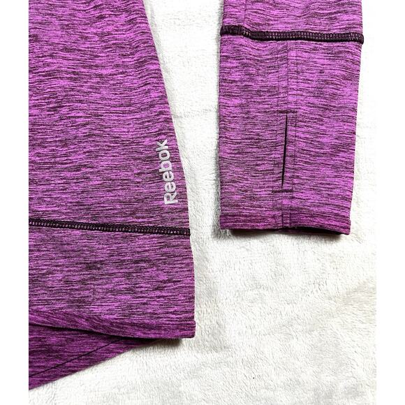 Reebok Womens M Playwarm Performance Cowl Neck Magenta Pullover w Thumbholes - Picture 7 of 16